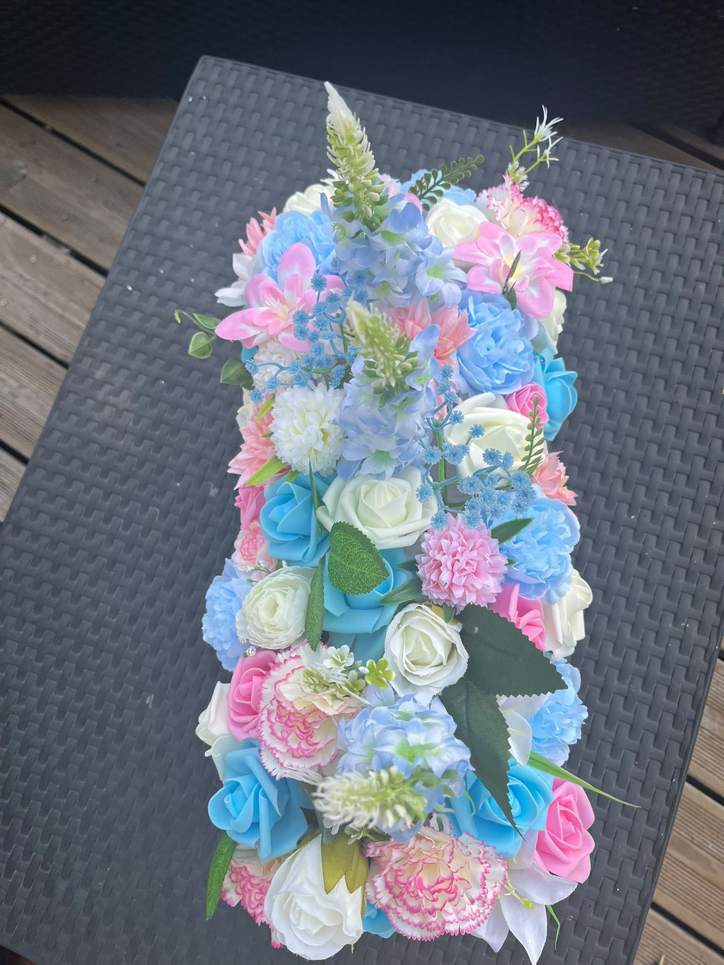 Jardinière Fleurie en Fleurs Artificielle 40cm