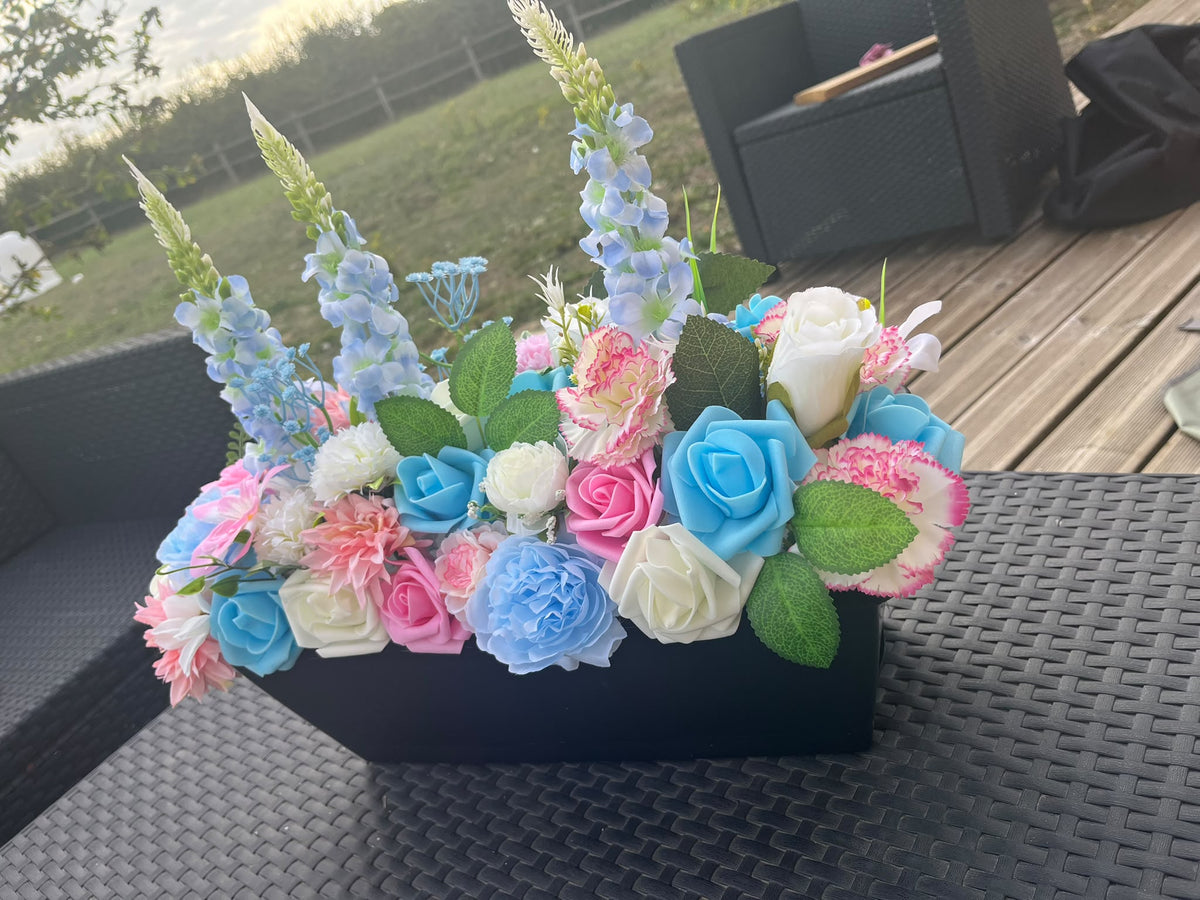 Jardinière Fleurie en Fleurs Artificielle 40cm